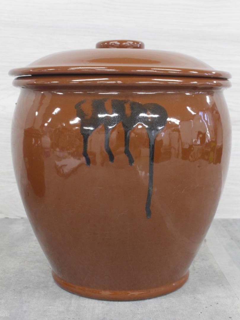 ▲2個セット 常滑焼 蓋付き甕 漬物鉢 梅干し 味噌 容器