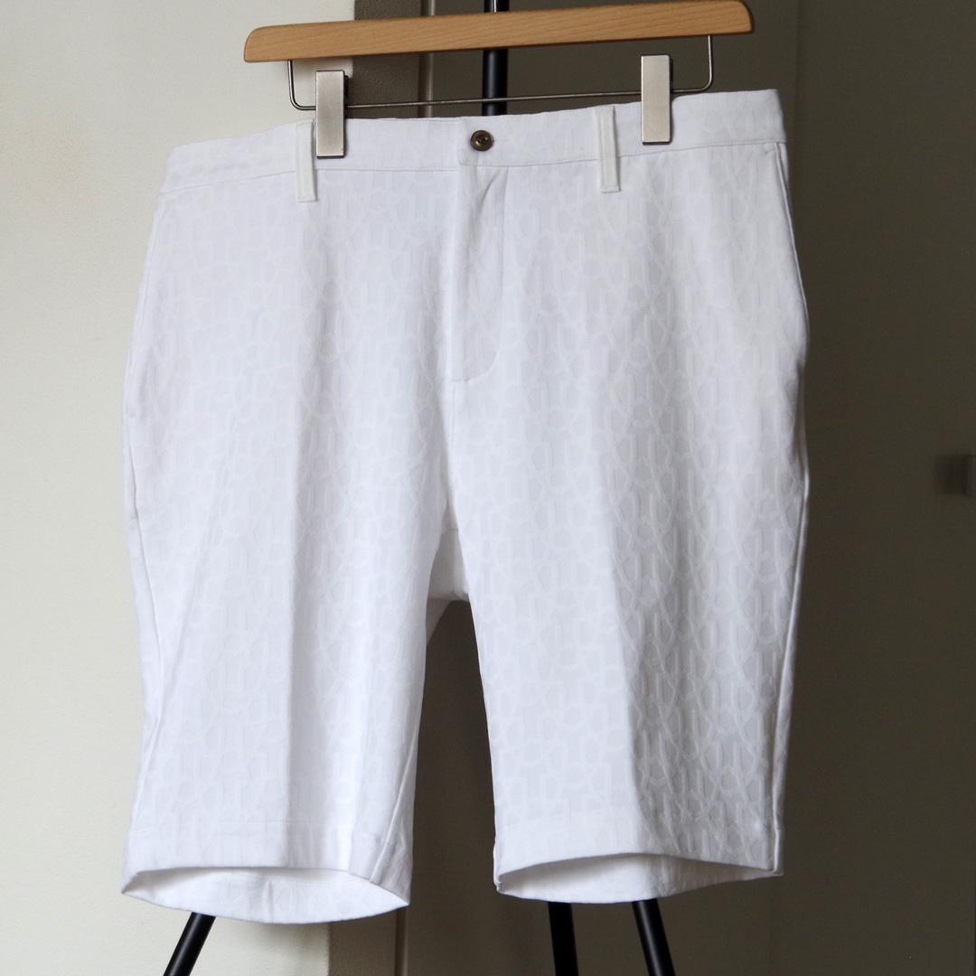 新品タグ付 Felisi GOLF ハーフパンツ モノグラム ホワイト　XL