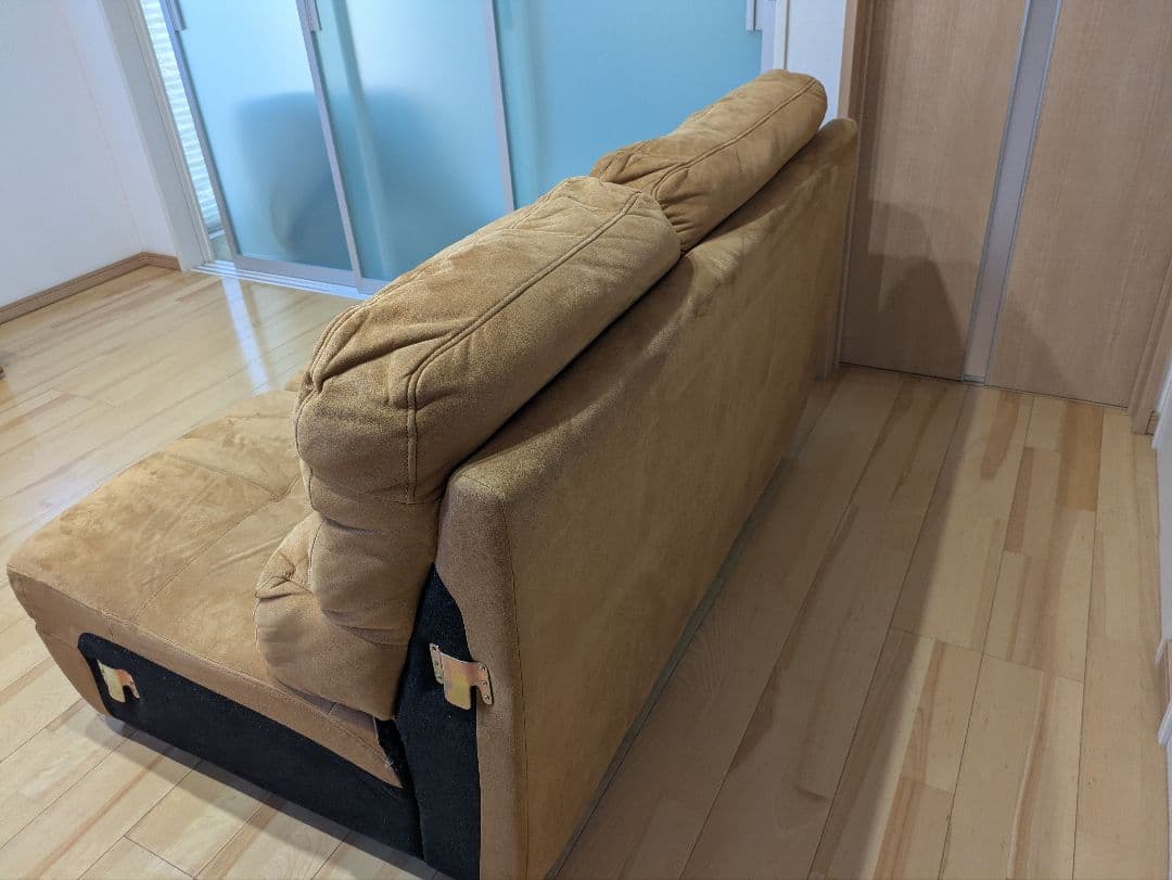①　関家具　リラックスフォーム　トレビソ　スモールカウチ左　キャメル