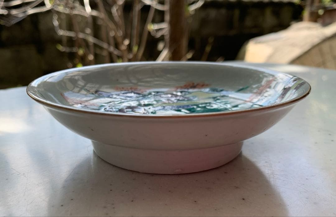 希少　薩摩　平佐焼　色絵小皿