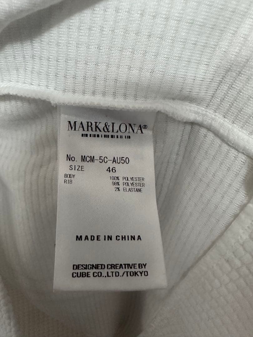 MARK&LONA モックネックシャツ サイズ46 MCM-5C-AU50