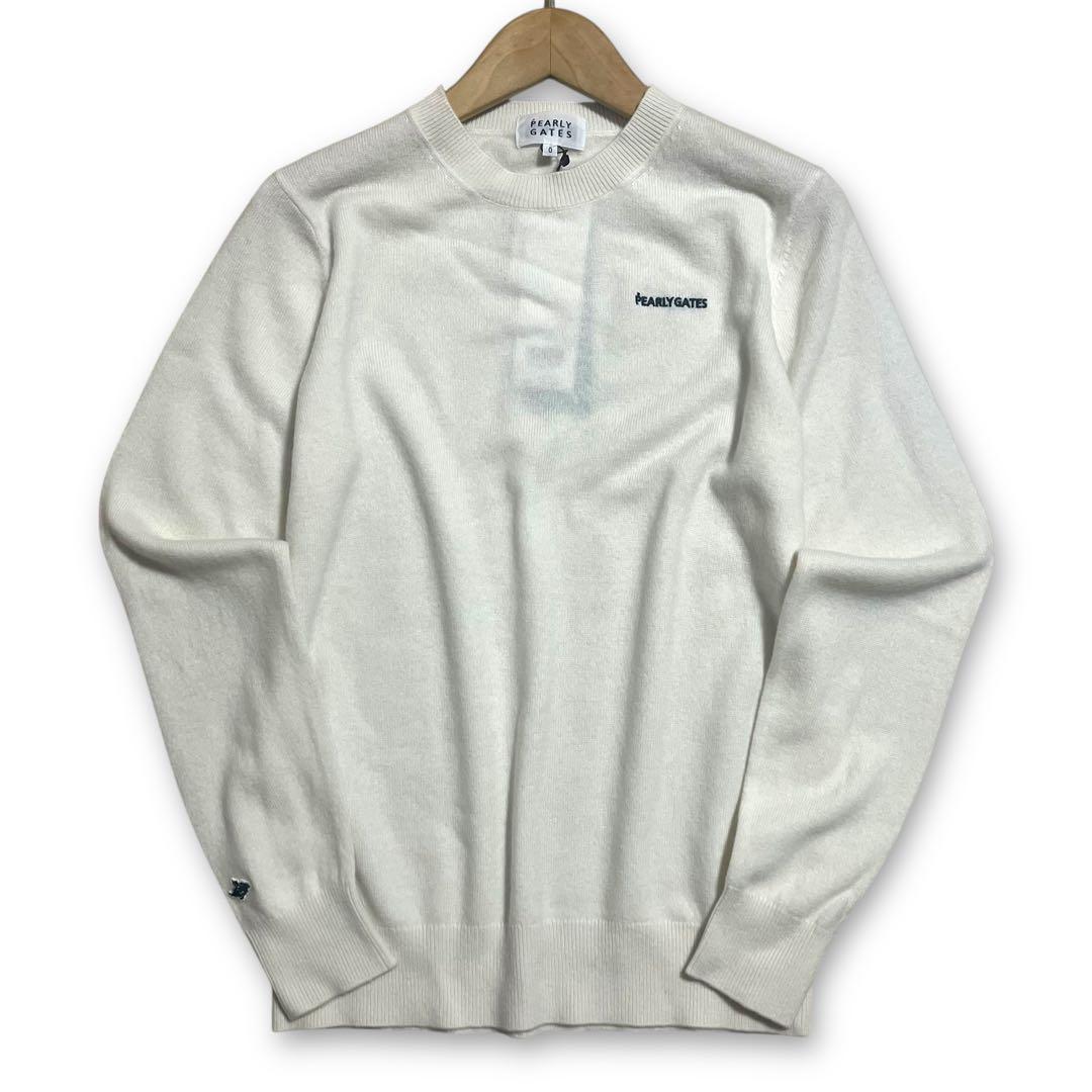 新品 パーリーゲイツ カシミヤ100% クルーネックセーター ニット