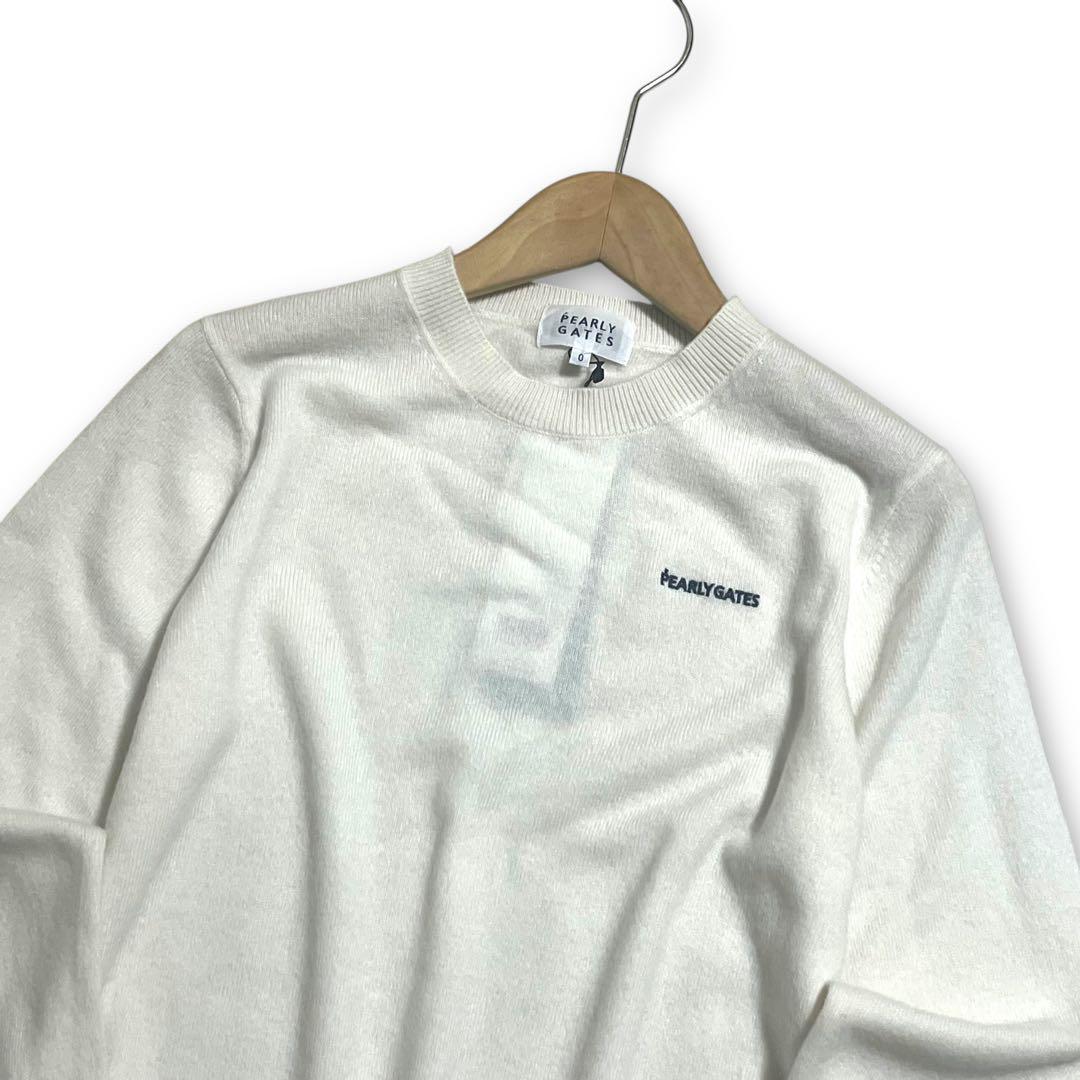 新品 パーリーゲイツ カシミヤ100% クルーネックセーター ニット