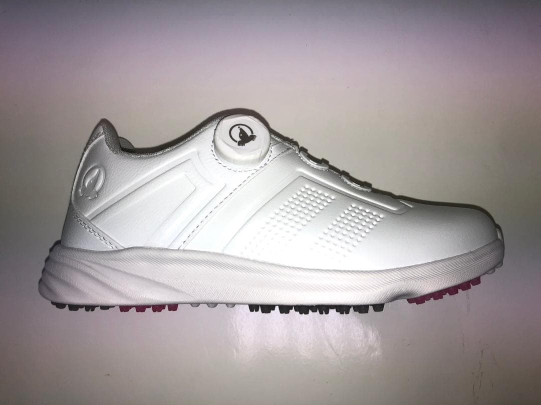 ホンマ 4Eダイヤル式 スパイクレスシューズ WHITE×SILVER 24.5