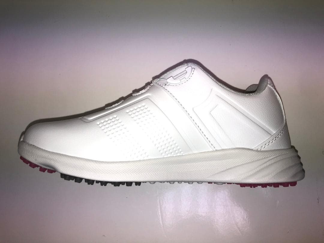 ホンマ 4Eダイヤル式 スパイクレスシューズ WHITE×SILVER 24.5