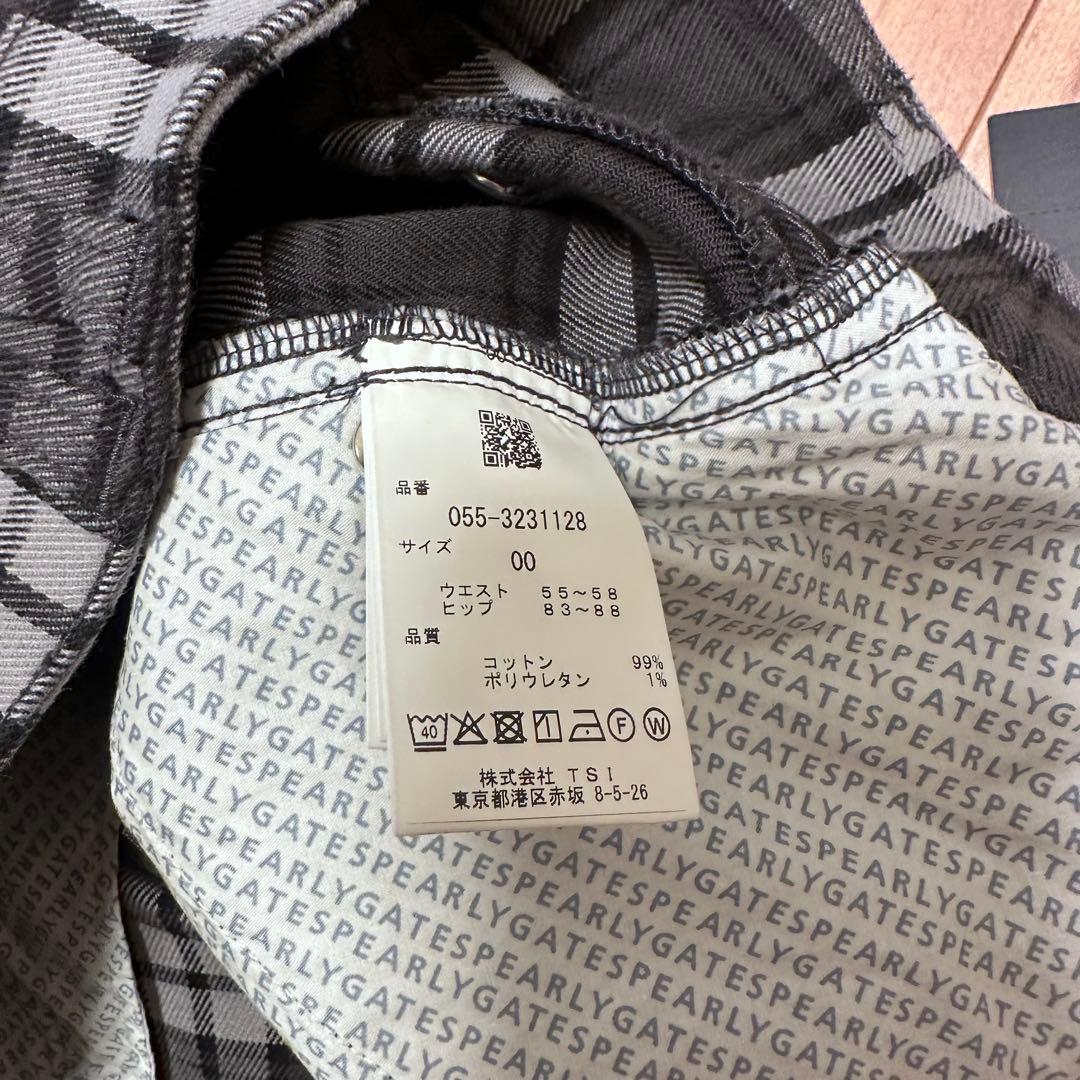 チェック　ロングパンツ　レディース　ゴルフウェア　春秋　サイズXS 新品タグ付き