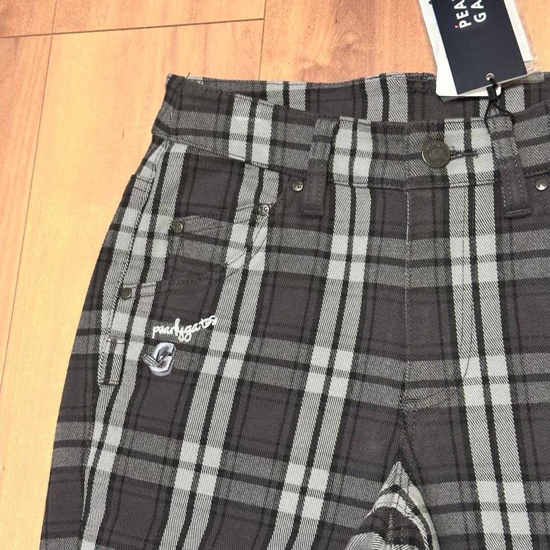 チェック　ロングパンツ　レディース　ゴルフウェア　春秋　サイズXS 新品タグ付き