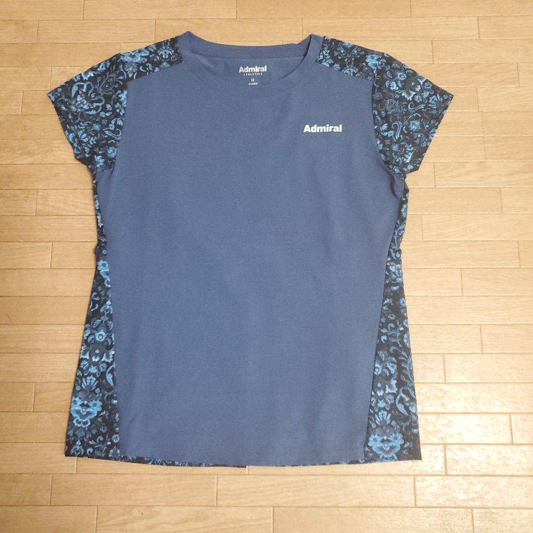 Admiral ブルー フラワーパターン Tシャツ