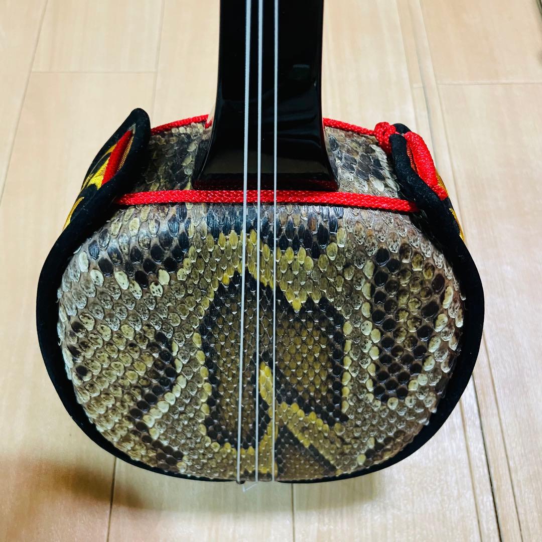 沖縄三線 本蛇皮　三線　蛇　ハードケース付