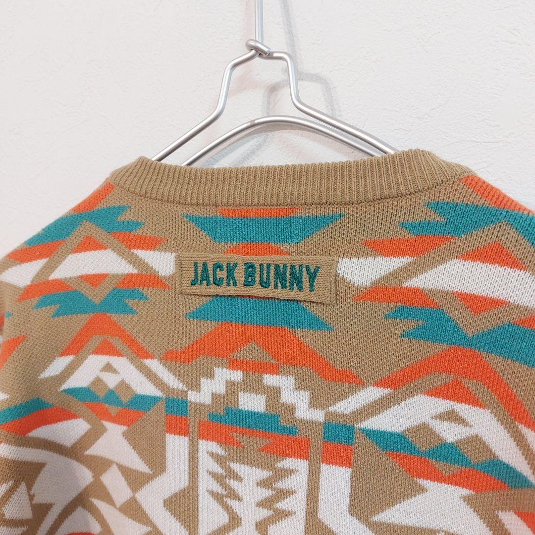 【JACK BUNNY!!】美品ジャックバニー ネイティブ柄ニット メンズＸＬ