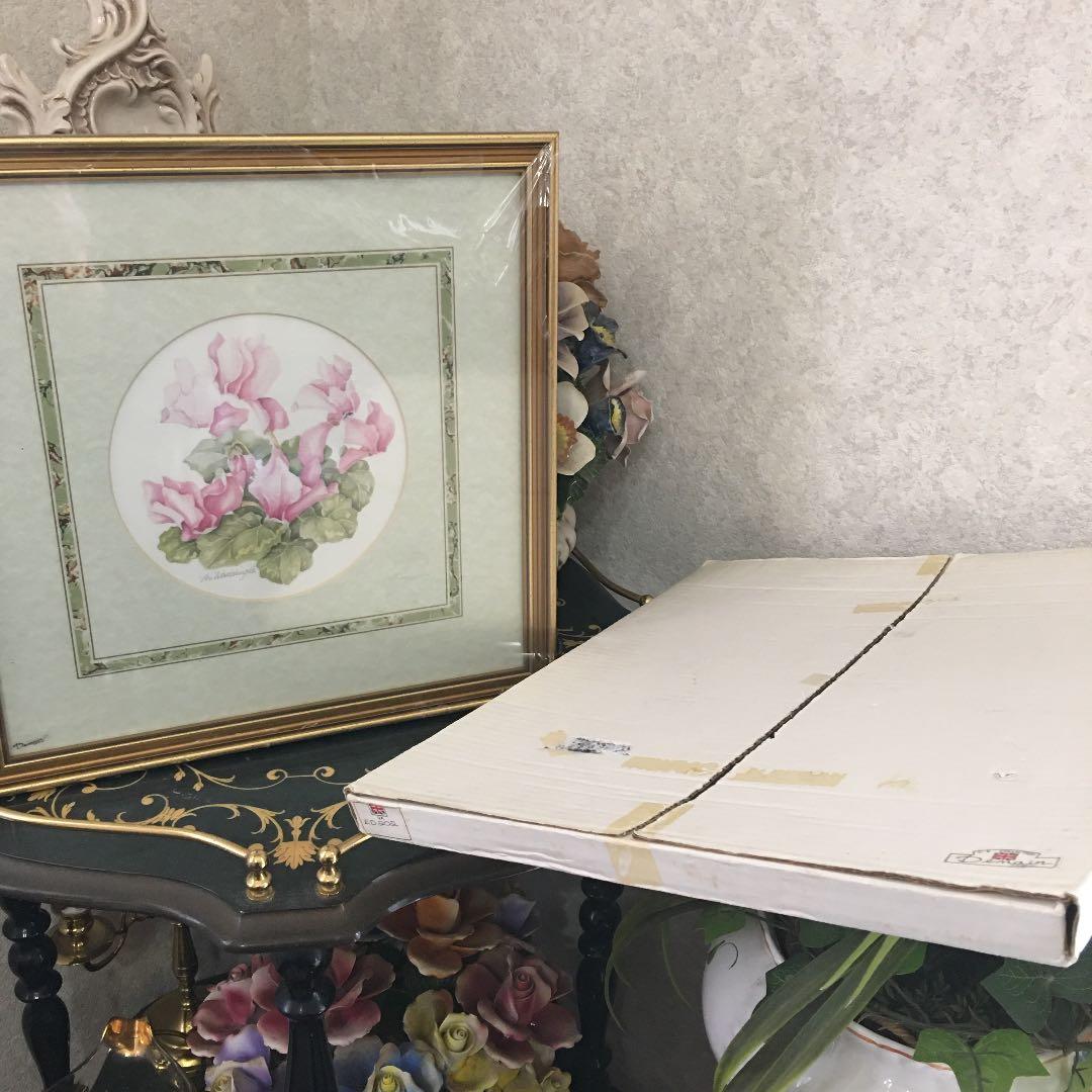 絵画Demainドマン ゴールド額 フラワー イギリス製 新品箱入り