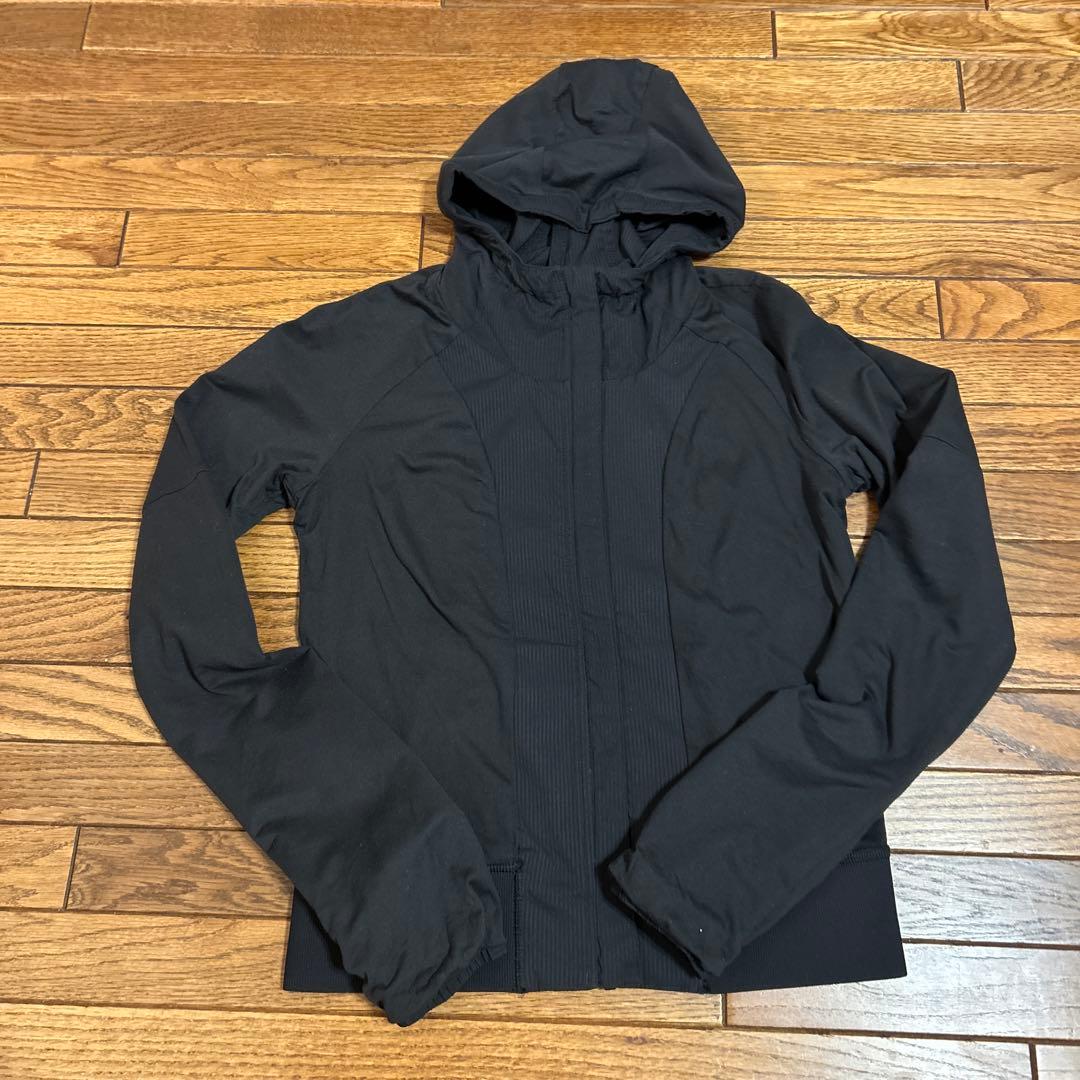 ルルレモン　lululemon リバーシブルフルジップパーカー　黒　サイズS M