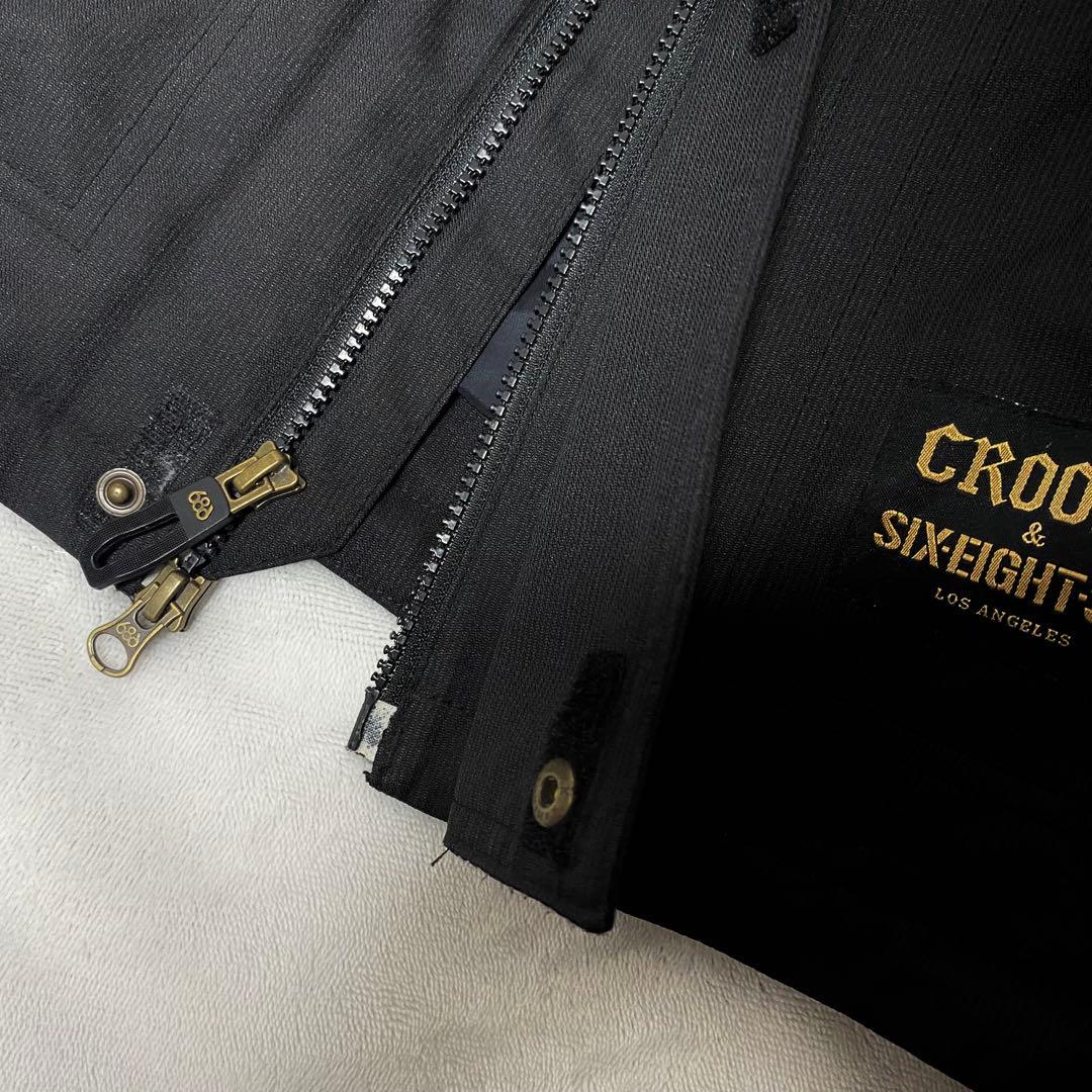 【686╳CROOKS&CASTLES】スノボウェア限定コラボ 黒ブラック（M）