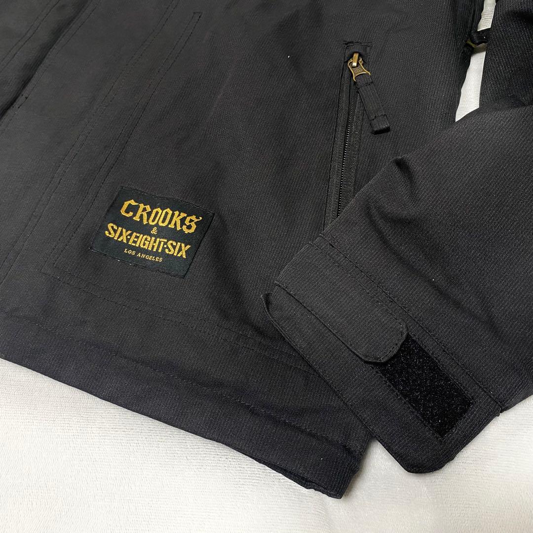 【686╳CROOKS&CASTLES】スノボウェア限定コラボ 黒ブラック（M）