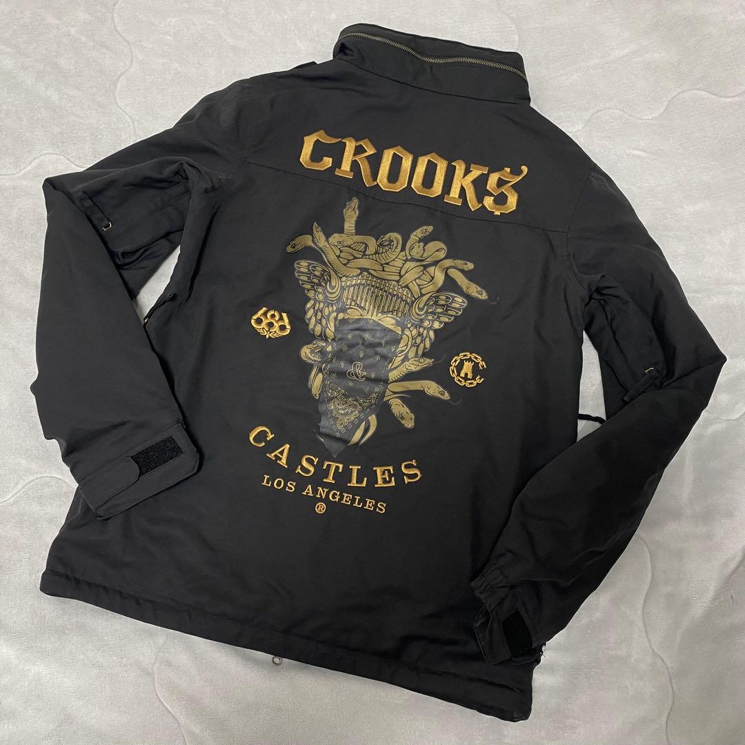 【686╳CROOKS&CASTLES】スノボウェア限定コラボ 黒ブラック（M）