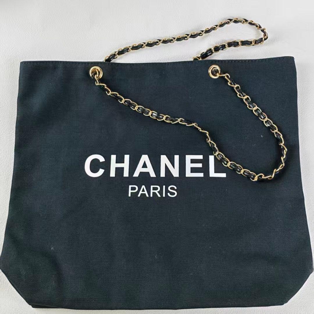 CHANEL ノベルティ　トートバッグ 黒c1a
