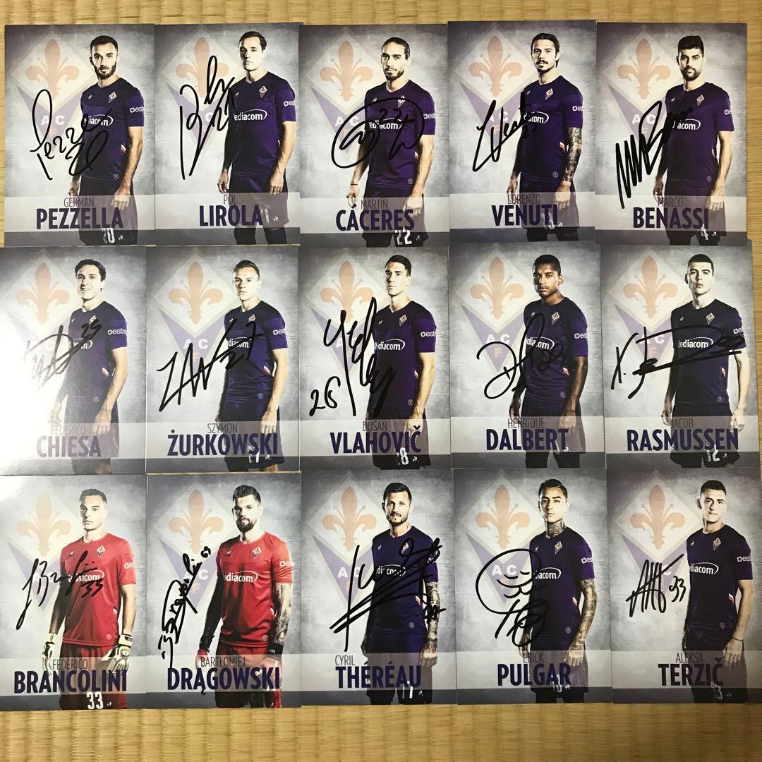 フィオレンティーナ 2019/20 直筆サイン入りクラブカード 30枚 キエーザ