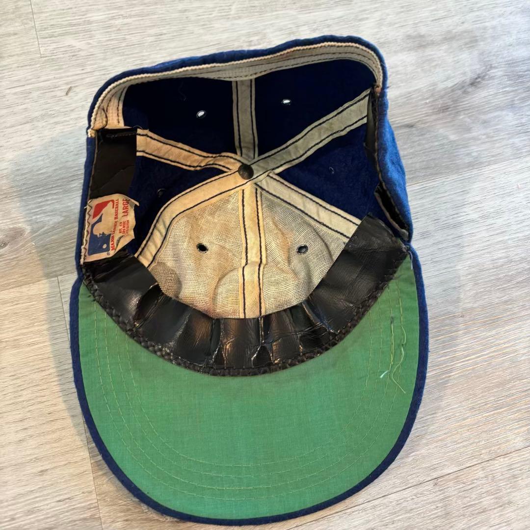 【MLB】80s USA製 カブス レザーSWB 古着CAP#497