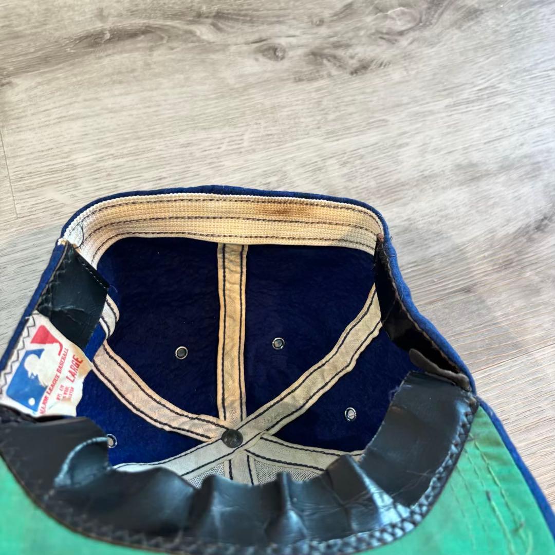 【MLB】80s USA製 カブス レザーSWB 古着CAP#497