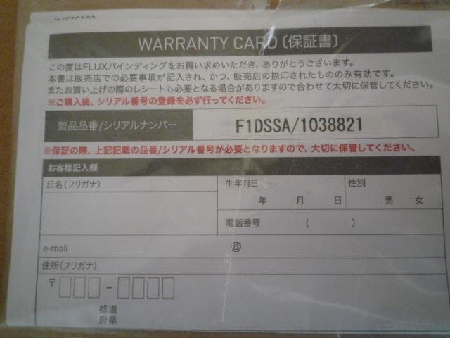 FLUX DS サイズ