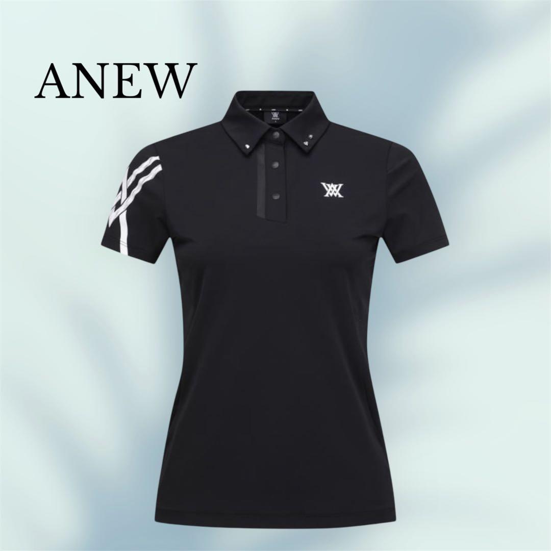 完売品 ⭐️新品タグ付き ⭐️Sサイズ ANEW レディースポロシャツ　ブラック