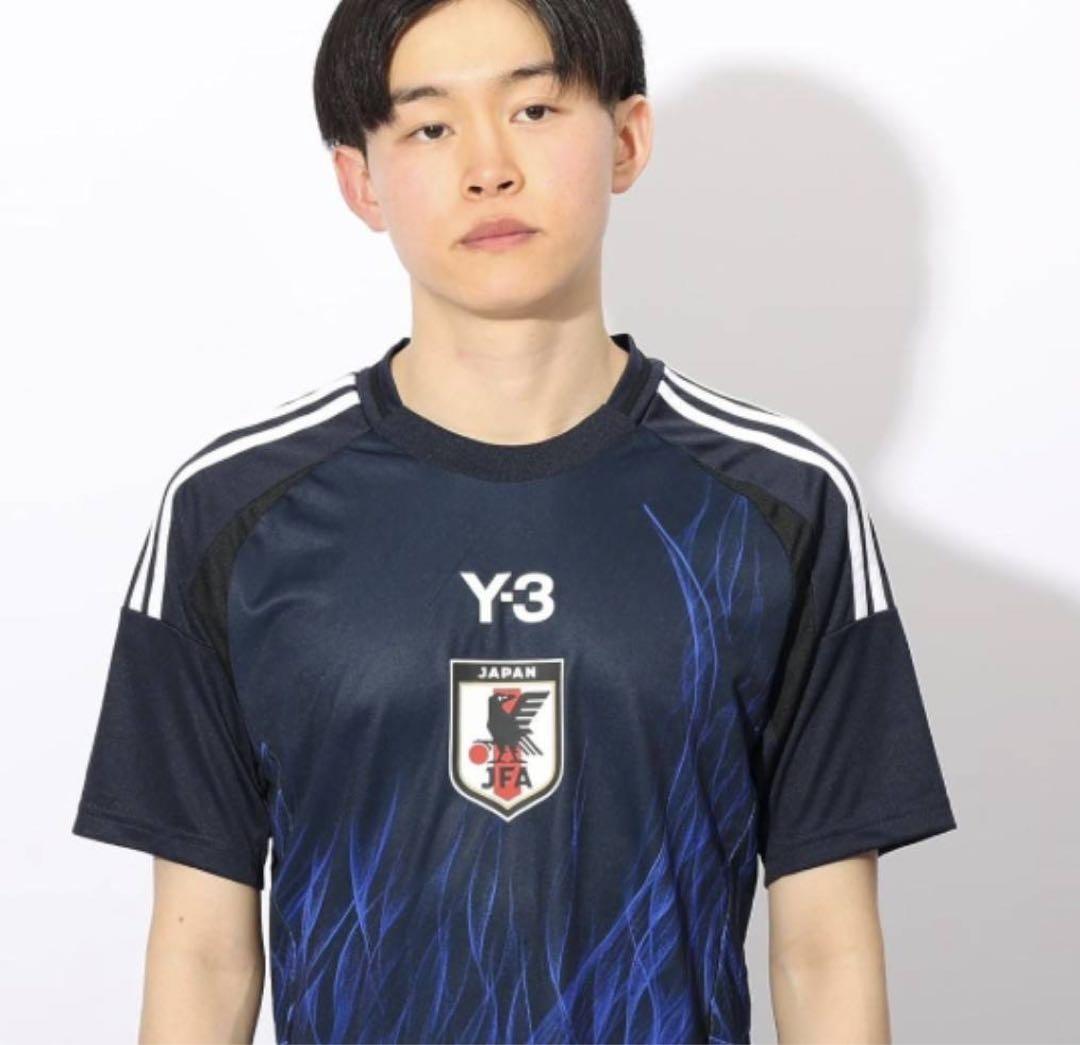 【新品タグ付】Y-3 サッカー日本代表 2024 ユニフォーム M相当 炎 紺