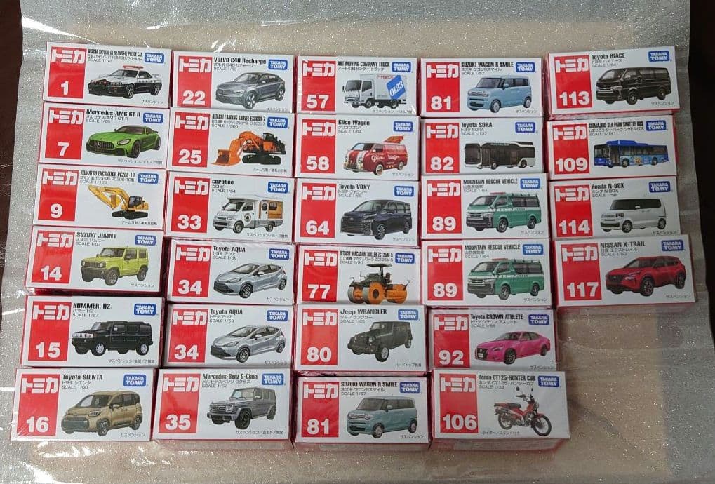 ★新品未使用 トミカ 28台セット 国産車、外車、はたらく車　まとめ売り