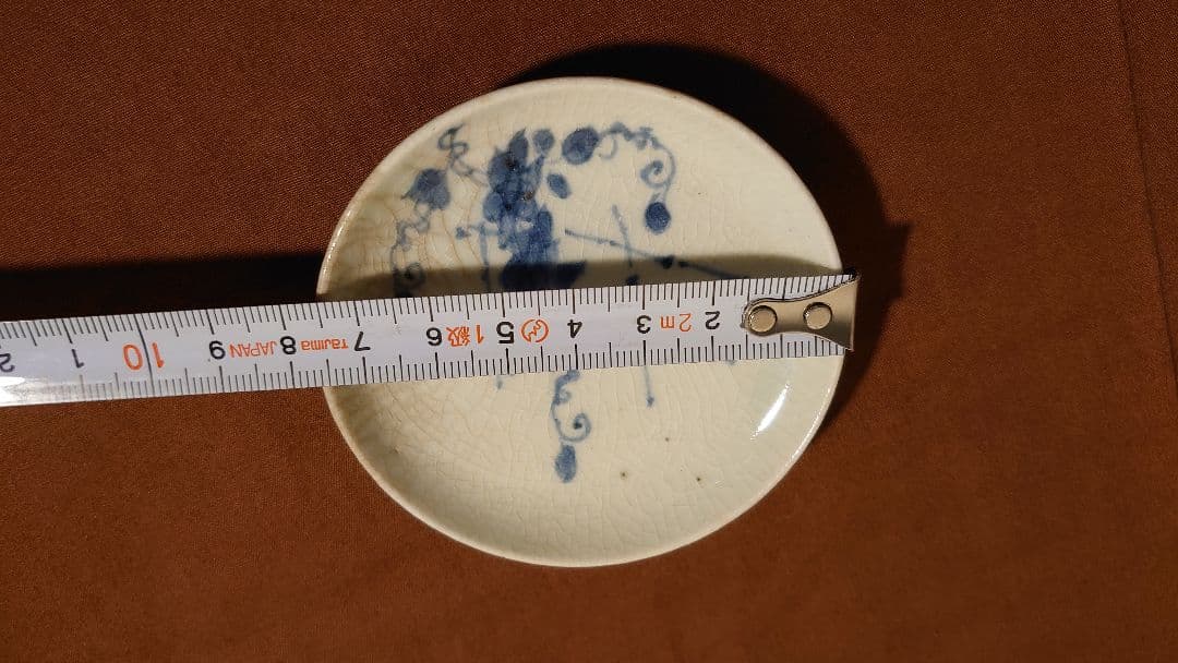古伊万里　初期伊万里　染付　生け垣文　江戸期　豆皿　１客