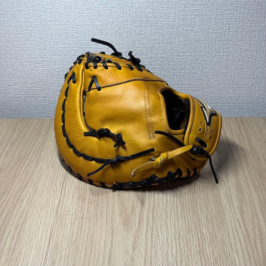 mizuno global elite 軟式ファーストミット小指2本 クロス締め