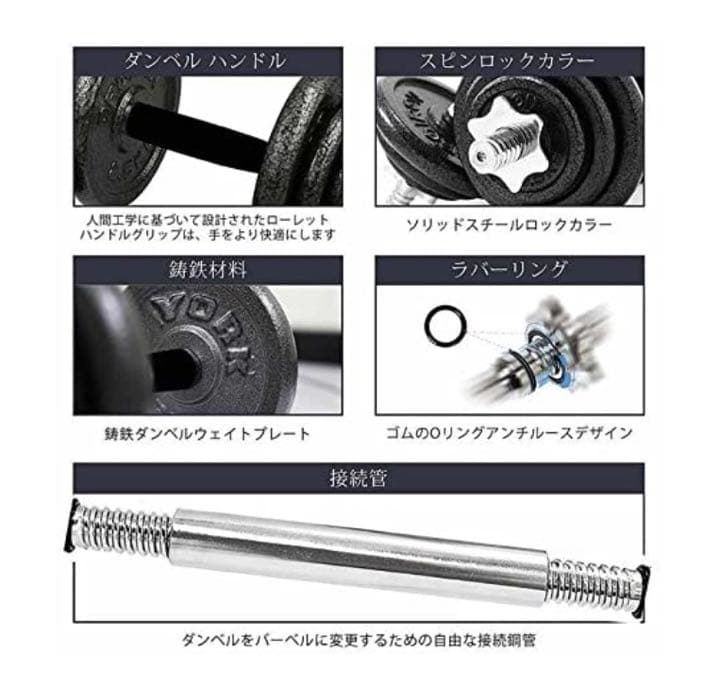 【セール中】ダンベルセット20kg 筋トレ 鉄アレイ アジャスタブル