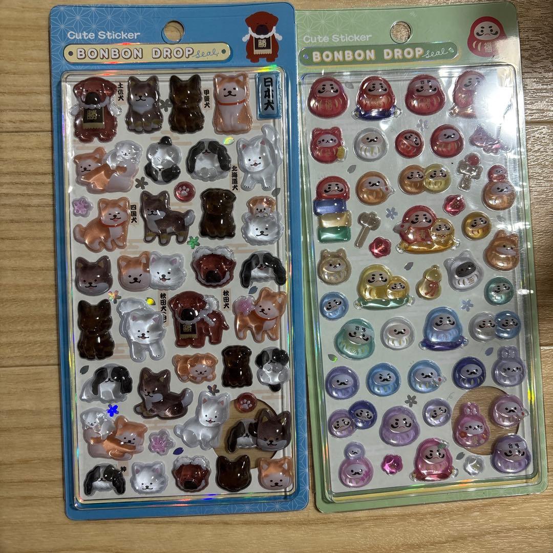 ボンボンドロップシール　和柄　8種