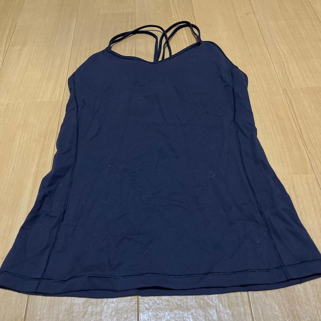 Lululemon 黒 ヨガウェア ストラップデザイン　M〜LL