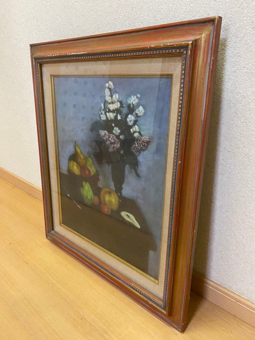 印象派風 油彩画 花と果物の静物画