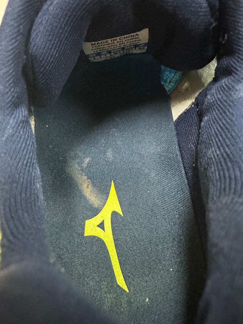 Mizuno WAVERIDER ランニングシューズ 青/黄/銀　26.0cm