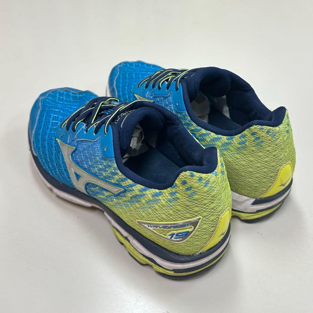 Mizuno WAVERIDER ランニングシューズ 青/黄/銀　26.0cm