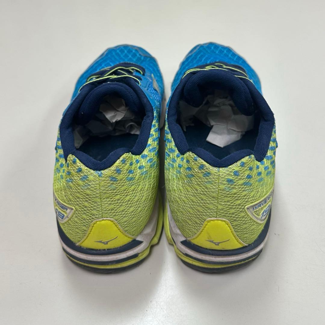 Mizuno WAVERIDER ランニングシューズ 青/黄/銀　26.0cm