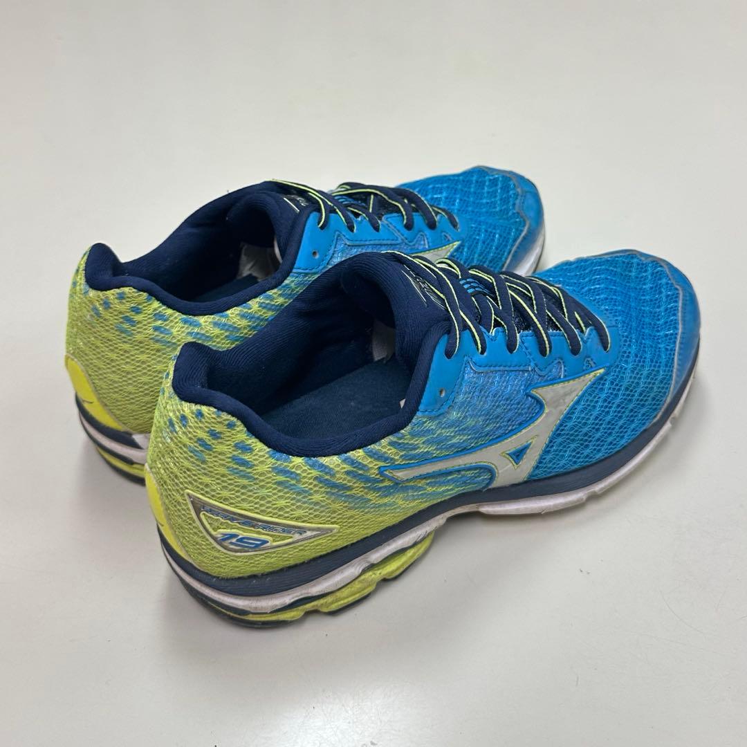 Mizuno WAVERIDER ランニングシューズ 青/黄/銀　26.0cm