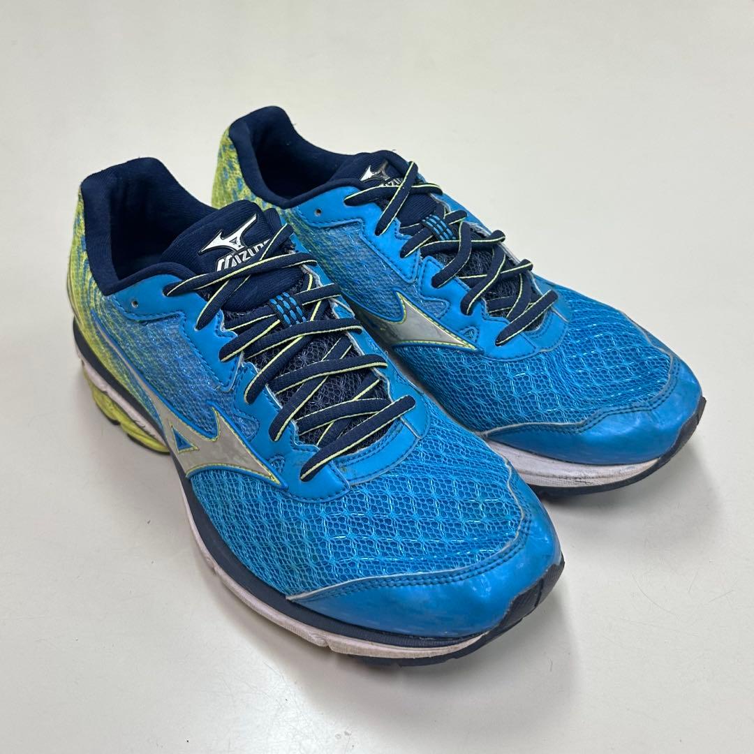 Mizuno WAVERIDER ランニングシューズ 青/黄/銀　26.0cm