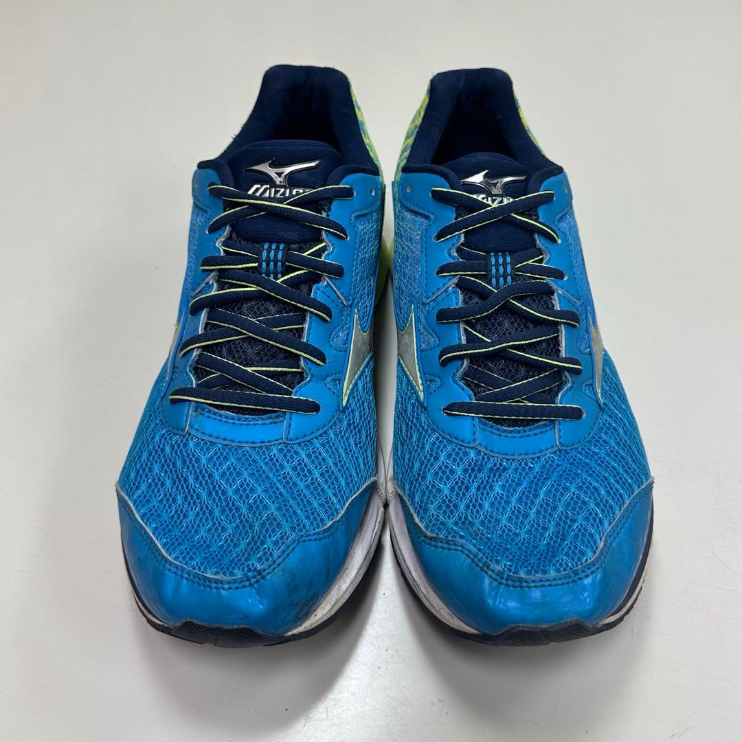 Mizuno WAVERIDER ランニングシューズ 青/黄/銀　26.0cm