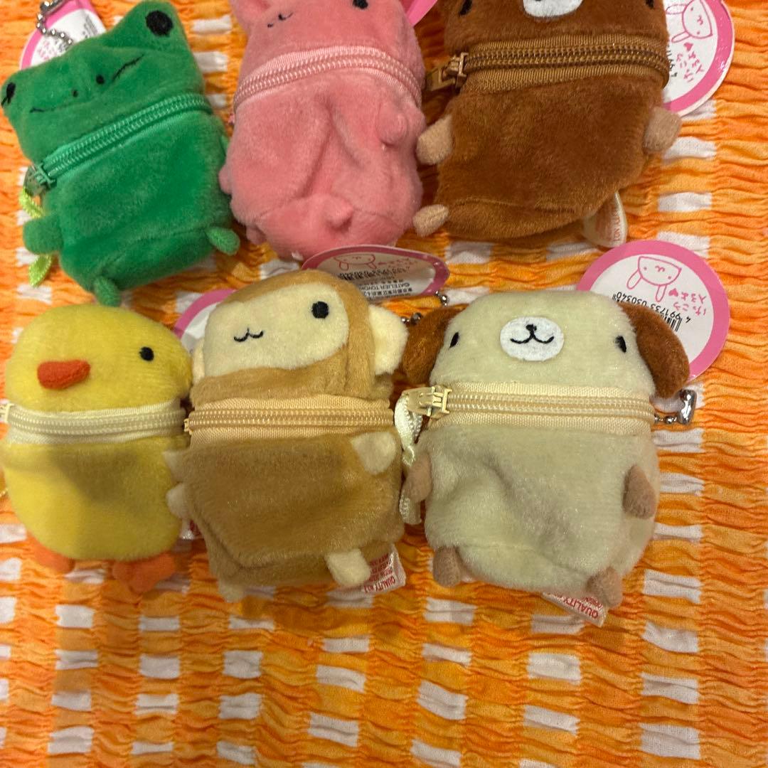 シナダ　平成レトロ　ミニアニマル　マスコットキーチェーン　6こ