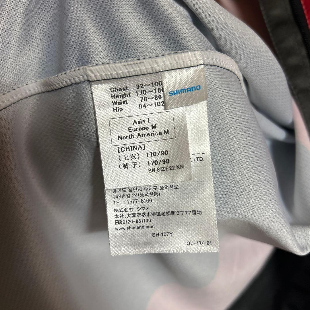 SHIMANO FIRE BLOOD Tシャツ Lサイズ レッド/ブラック