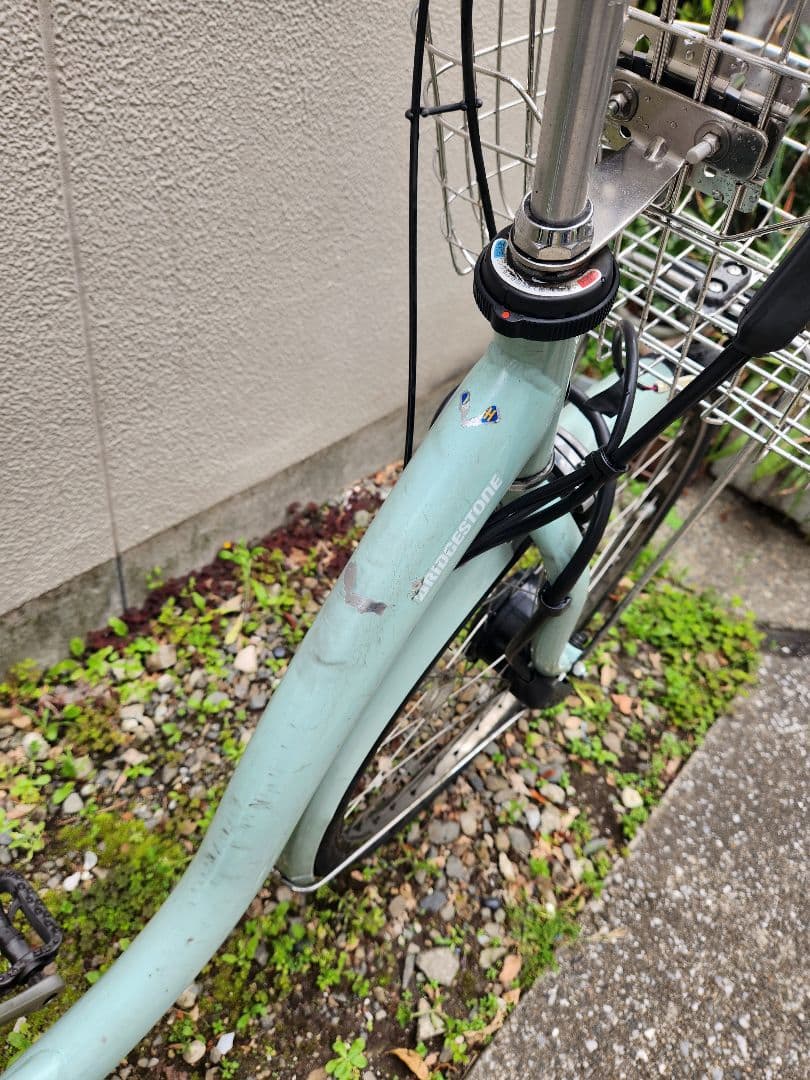 ブリジストンミントグリーン 電動アシスト自転車 シティタイプ