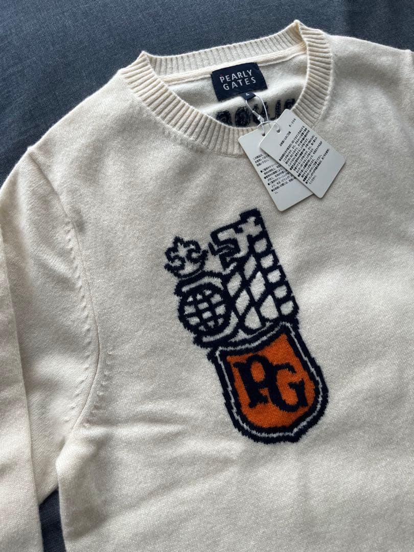新品 パーリーゲイツ PEARLY GATES アイボリー セーター サイズ4