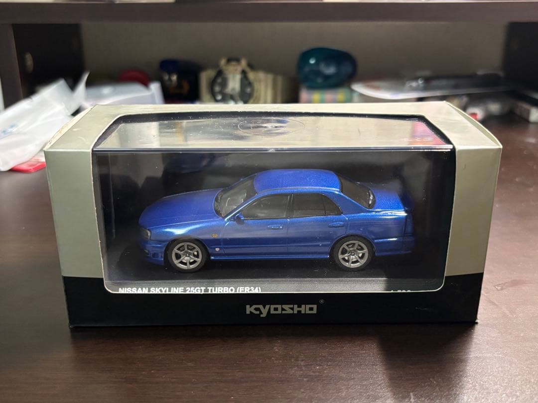 京商1/43 日産スカイライン25GTターボ(ER34)ベイサイトブルー