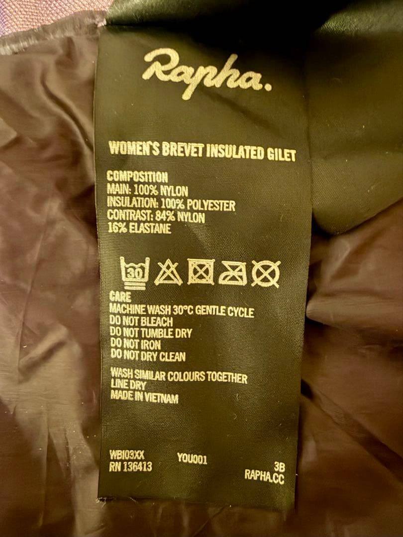 【美品】ラファ Rapha ウィメンズ ブルベ インサレーティッド ジレ XS