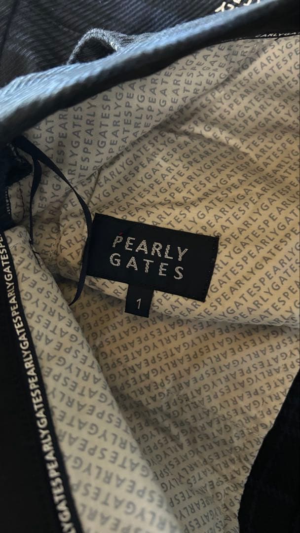 PEARLY GATES チェック柄スカート ネイビー
