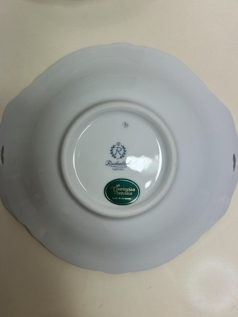 ★【未使用】ライヒェンバッハ　チューリンゲン陶器　花柄　プレート　4枚セット売り