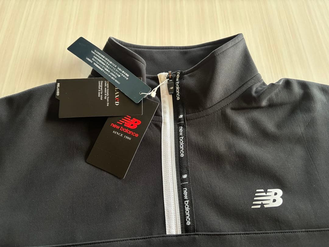 新品new balance ストレッチ スウェット ハーフジップ プルオーバーM