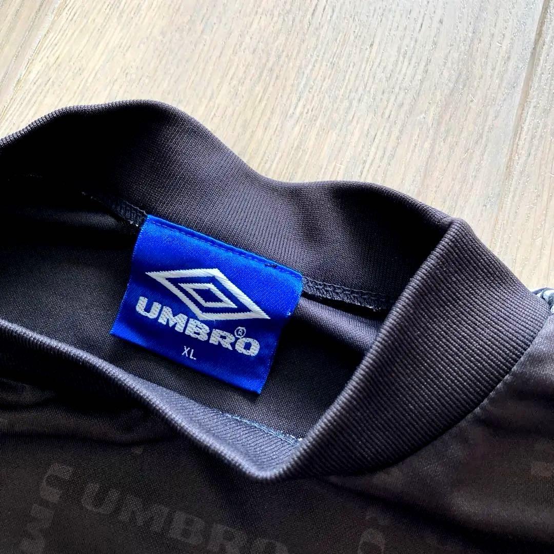 ウェア 90s Umbro Black-Brown Mock FB Shirt