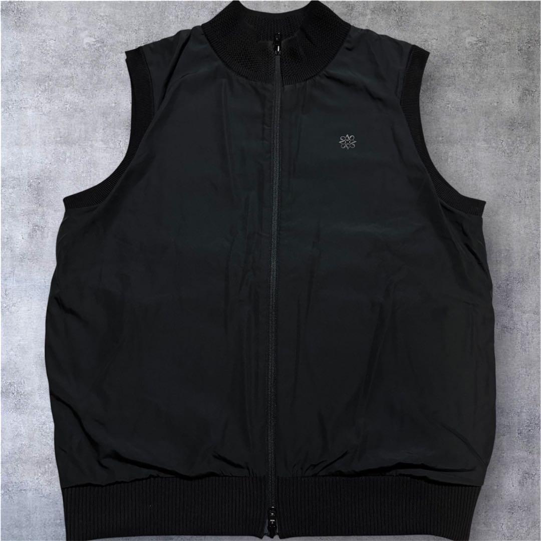 ✨極美品✨　St Andrews 天竺千鳥　リバーシブル　ニットベスト　黒　L